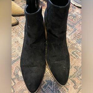Women’s black suede bootie